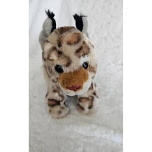 Wild Republic Bobcat Plush Stuffed Toy Spots Brown Bean Bag Super Cute 8" Cat